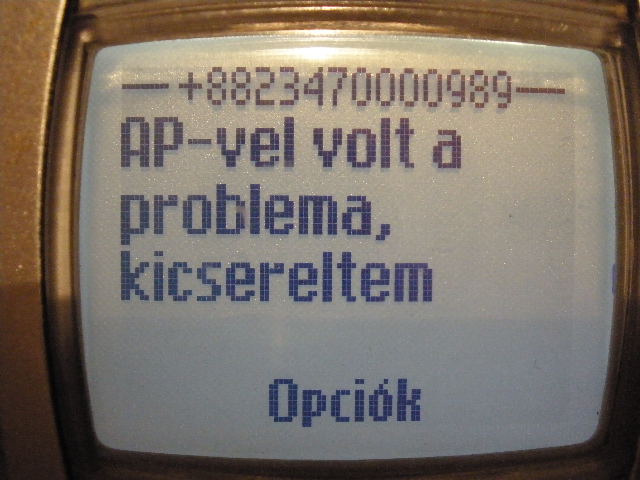 Vlemny9 - SMS-ben rkezett vlemny